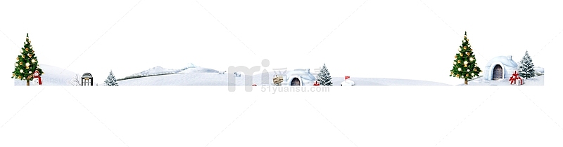 积雪 圣诞树 房子背景素材