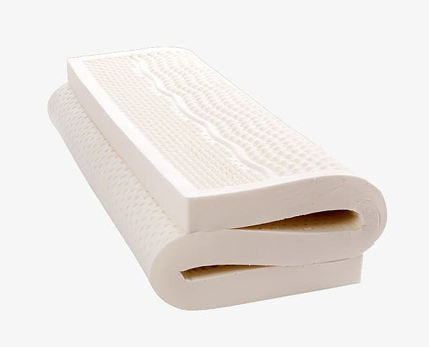 折叠的纯乳胶床垫素材