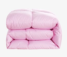 粉色轻柔羽绒被