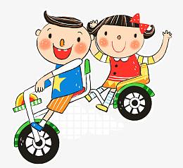骑单车的孩子们