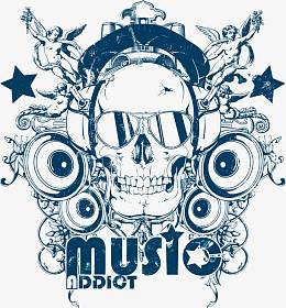 时尚休闲潮流涂鸦设计矢量素材