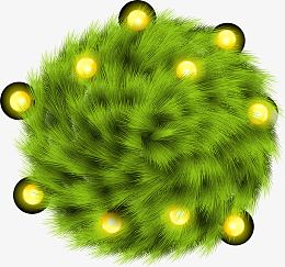 松树叶彩灯背景