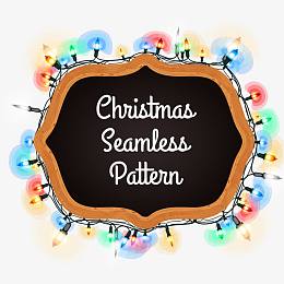 彩灯装饰黑板矢量素材