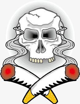png吸烟有毒矢量pngpng创意吸烟有害健康骷髅头.