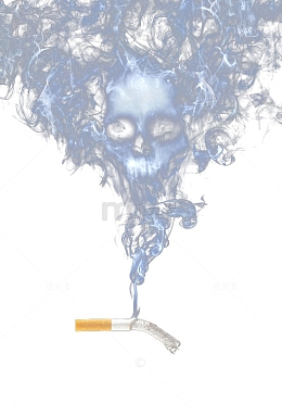 烟雾缭绕骷髅头高清大图