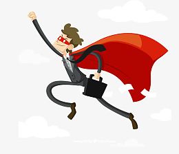 飞向天空 商务 超人 披风