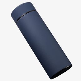 蓝色磨砂材质保温杯