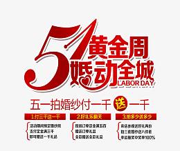 51黄金周婚纱促销文字排版