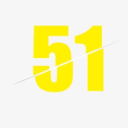 矢量黄色五一字体