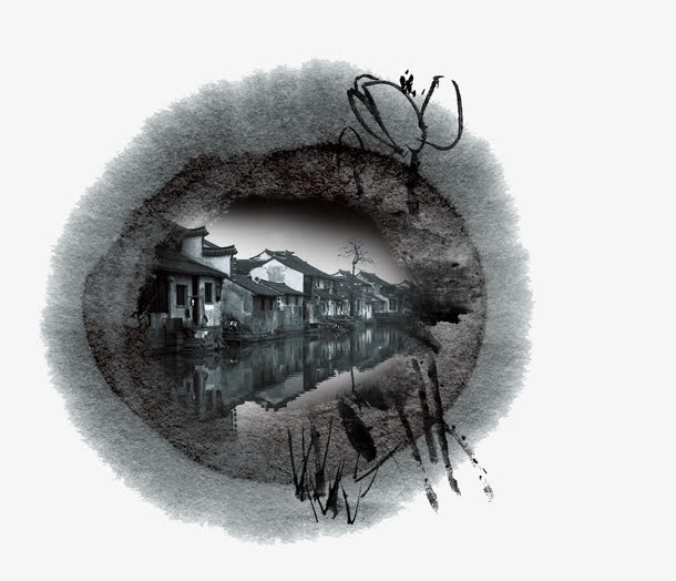 水墨江南素材免费下载_觅元素