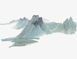 江南古风山水水墨画