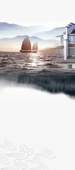 地产广告海报背景模版