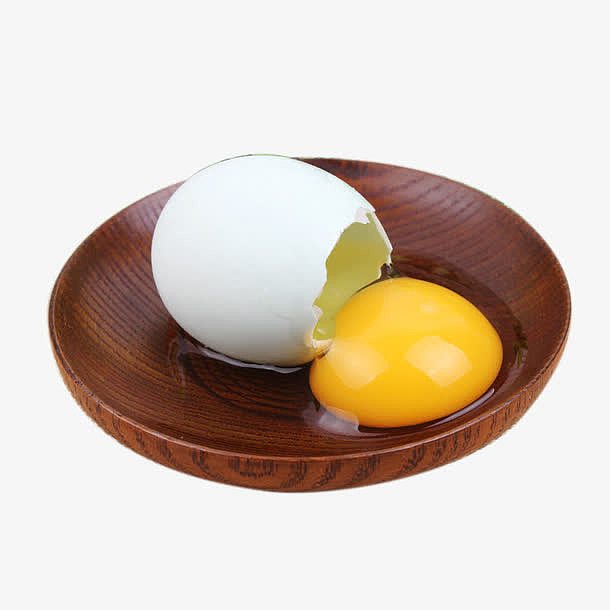 木碗里打碎的鸡蛋