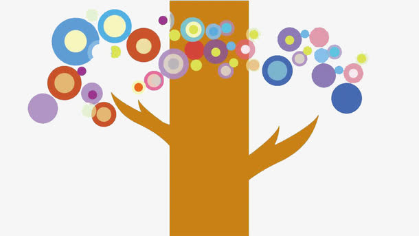 彩色圈圈ppt背景模板