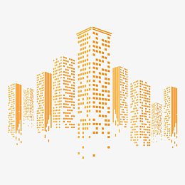 矢量方格楼宇城市