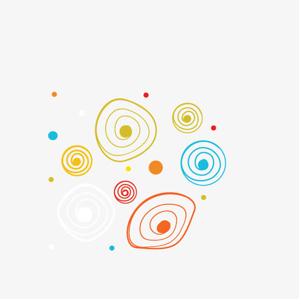 手绘涂鸦时尚圈圈背景矢量素材