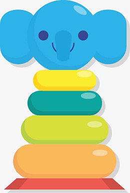 卡通矢量儿童玩具套圈圈