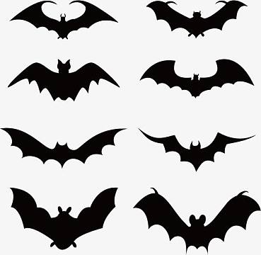 蝙蝠剪影矢量素材