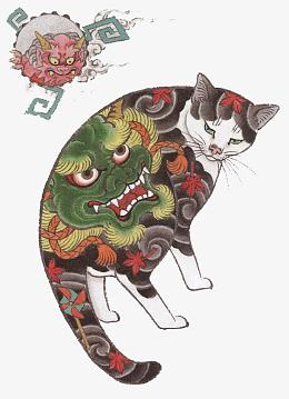 卡通祥云鬼怪纹身