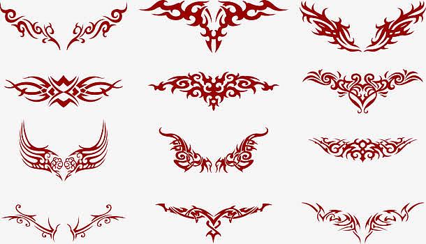 矢量装饰图案纹饰纹身魔幻