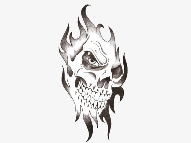 骷髅纹身免抠素材免费下载_觅元素51yuansu.com