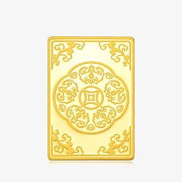 周生生金片黄金足金锦鲤送福金片