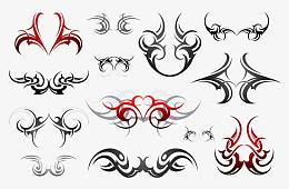 精美时尚花纹卷纹设计矢量素材