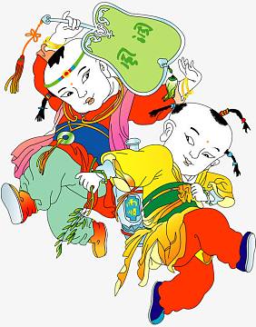 中国风风调雨顺娃娃年画