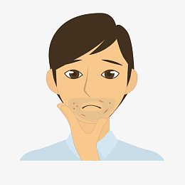 卡通刮胡子外伤