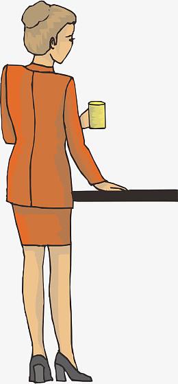 喝水的女人