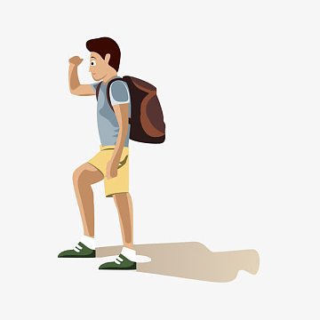 登高人物矢量图