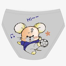 矢量小猪足球印花三角内裤