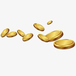 矢量散落的金币