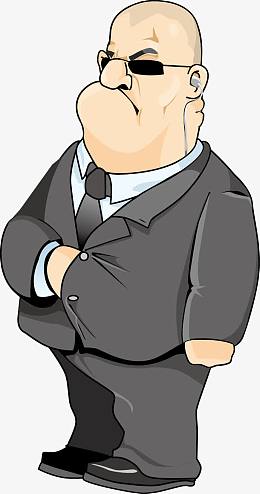 卡通光头外国人矢量图