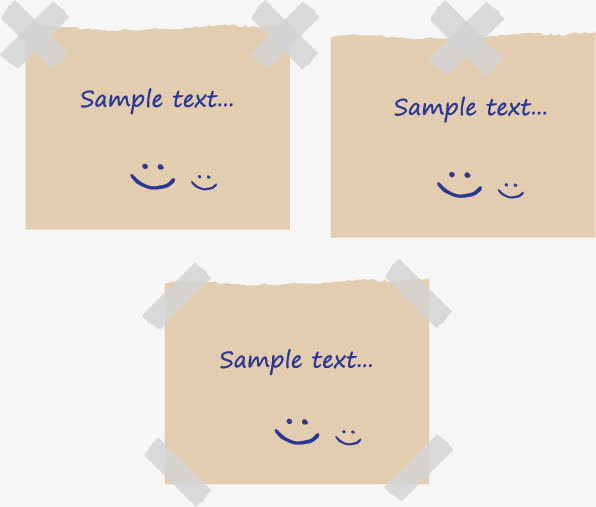 矢量笑脸便利贴免抠素材免费下载_觅元素51yuansu.com