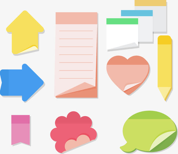 矢量手绘便利贴