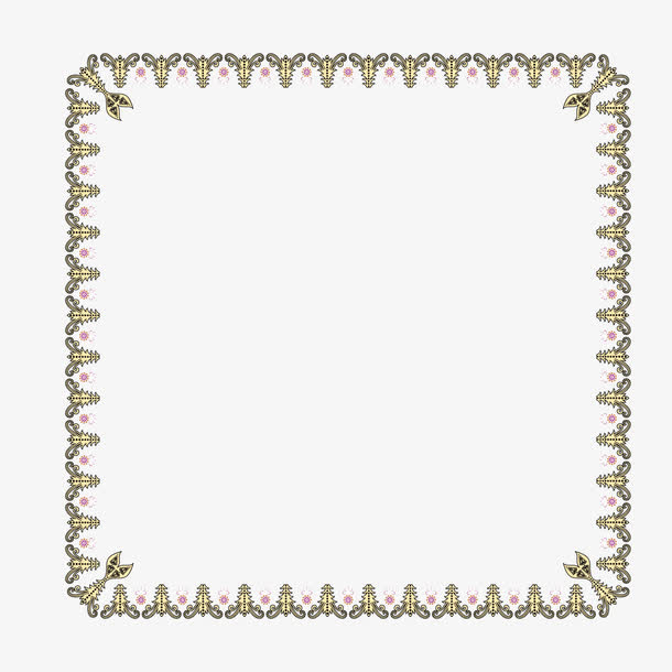 正方形精美矢量图案边框