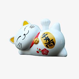 日式招财猫车内摆件