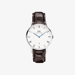 深棕色皮带石英腕表