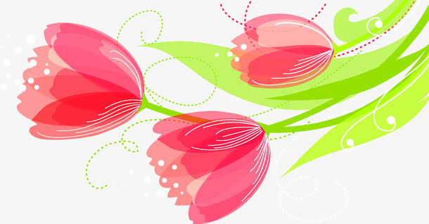 郁金香边角装饰