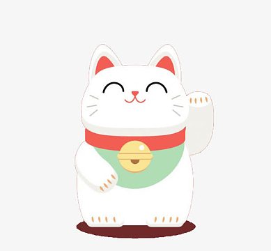 漂亮的招财猫日本背景