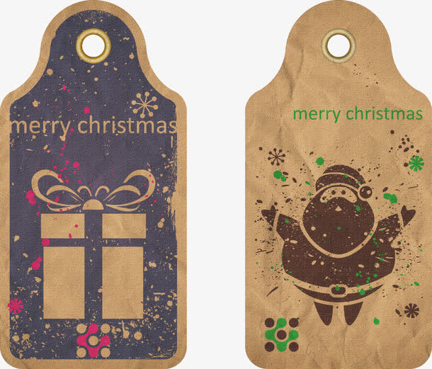 圣诞节欧式复古吊牌