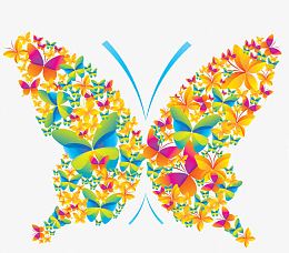 蝴蝶春季海报装饰