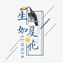 生如夏花艺术字