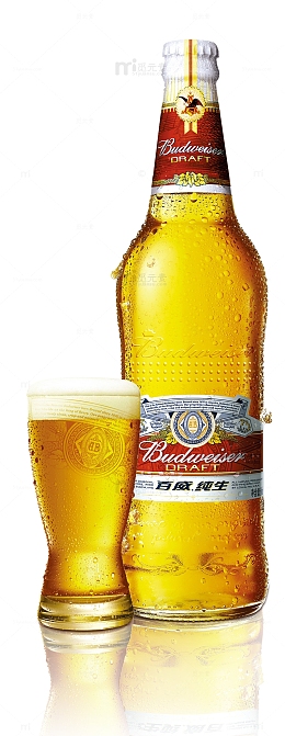 产品实物百威纯生啤酒