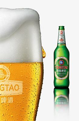 创意青岛啤酒酒杯