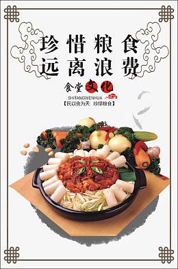 食堂文化宣传展板