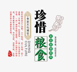 珍惜粮食文字排版
