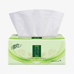 清风绿色茉莉花香抽纸