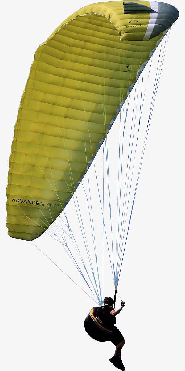 滑翔的降落伞